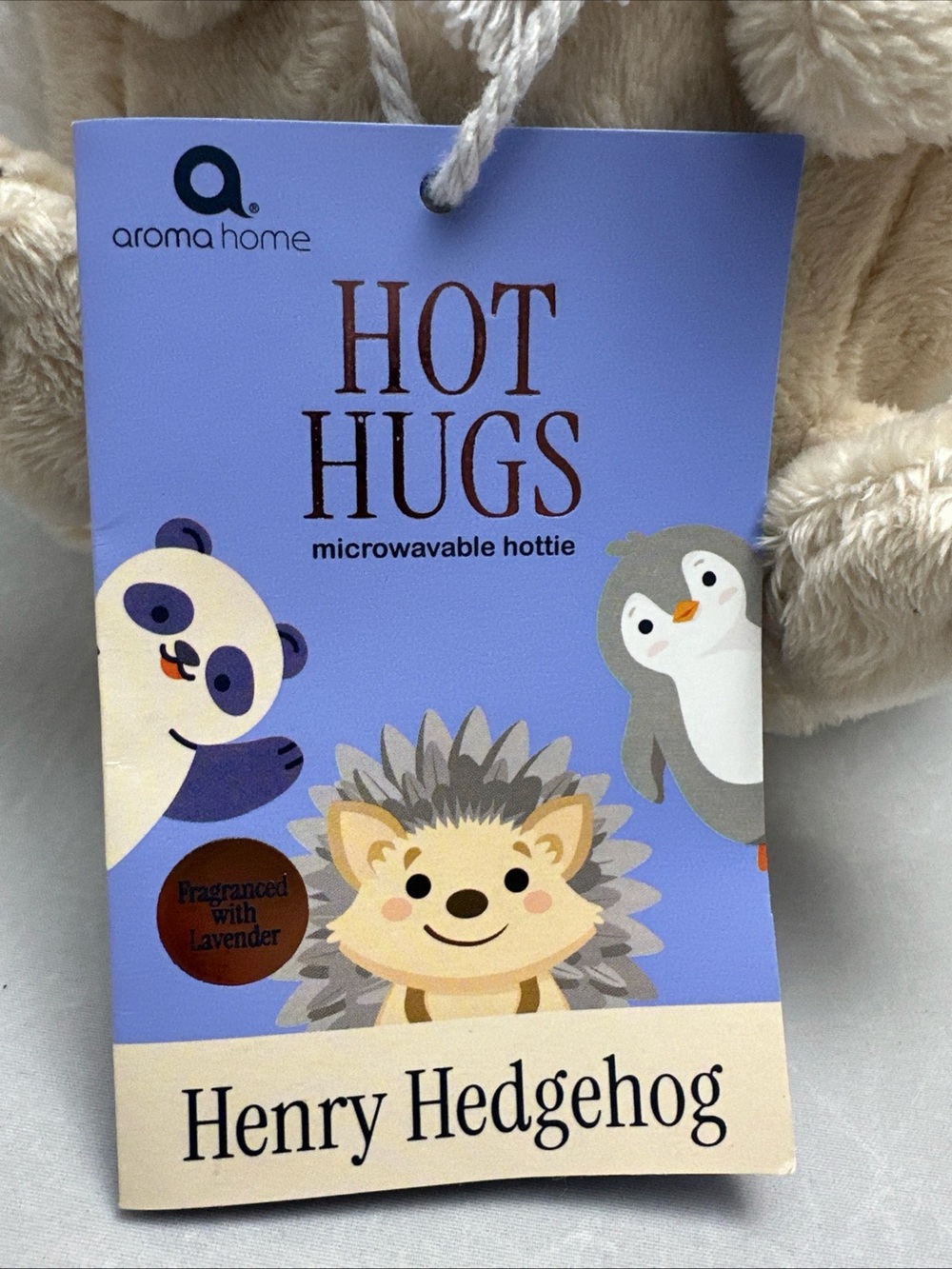 Aroma Home Cream and Gray Henry Hedgehog Plush Accent Pillow